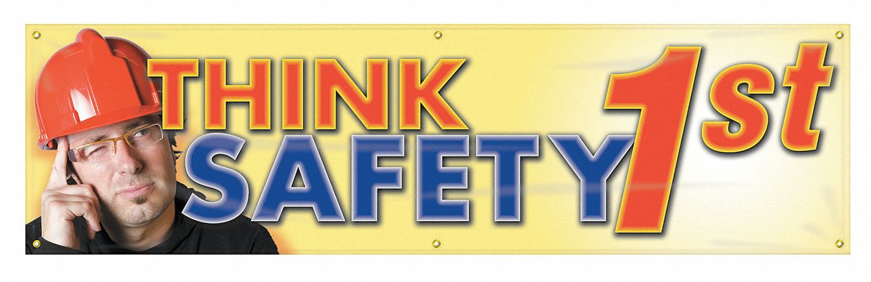 Safety Banner 28in x 96in Poly Sheeting