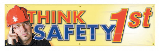 Safety Banner 28in x 96in Poly Sheeting
