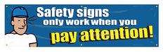 Safety Banner 28in x 96in Poly Sheeting