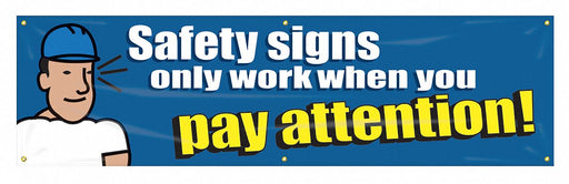 Safety Banner 28in x 96in Poly Sheeting