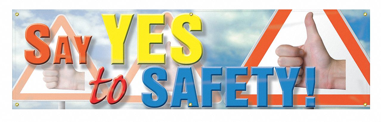 Safety Banner 28in x 96in Poly Sheeting