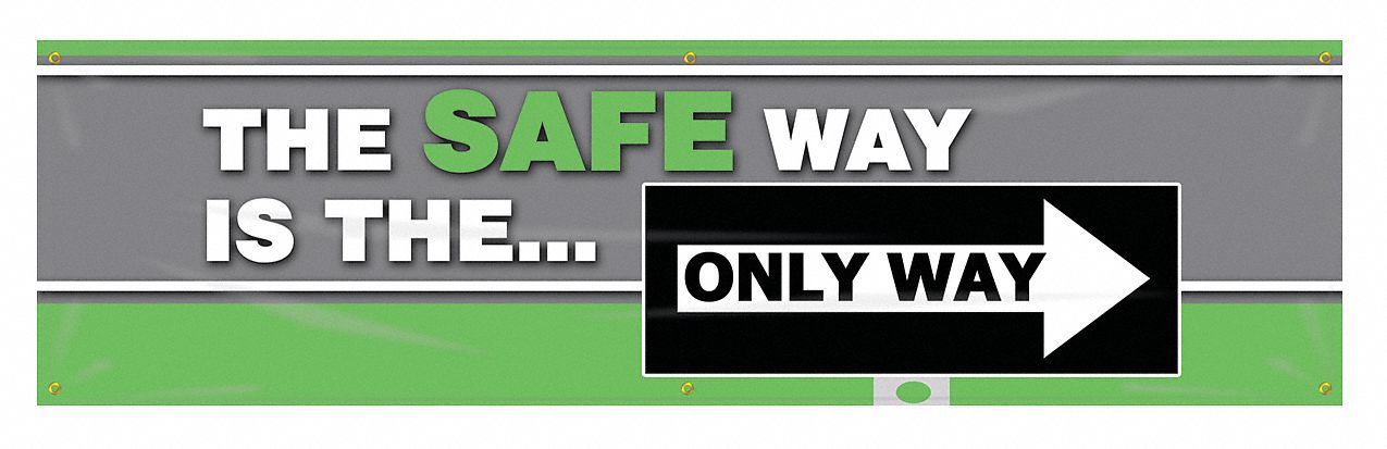 Safety Banner 28in x 96in Poly Sheeting
