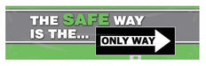Safety Banner 28in x 96in Poly Sheeting