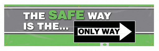 Safety Banner 28in x 96in Poly Sheeting