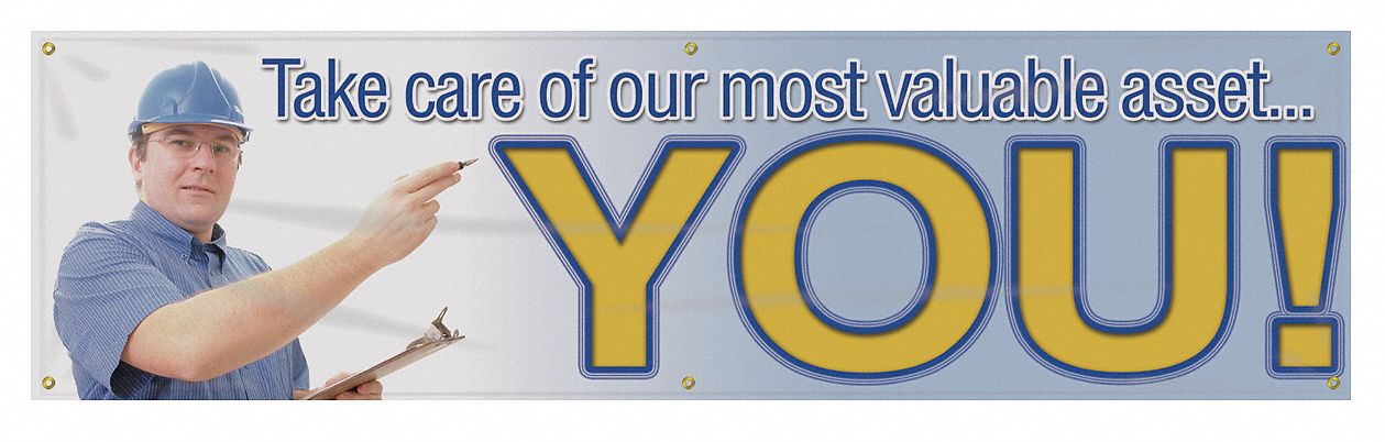 Safety Banner 28in x 96in Poly Sheeting