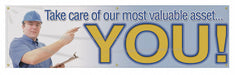 Safety Banner 28in x 96in Poly Sheeting