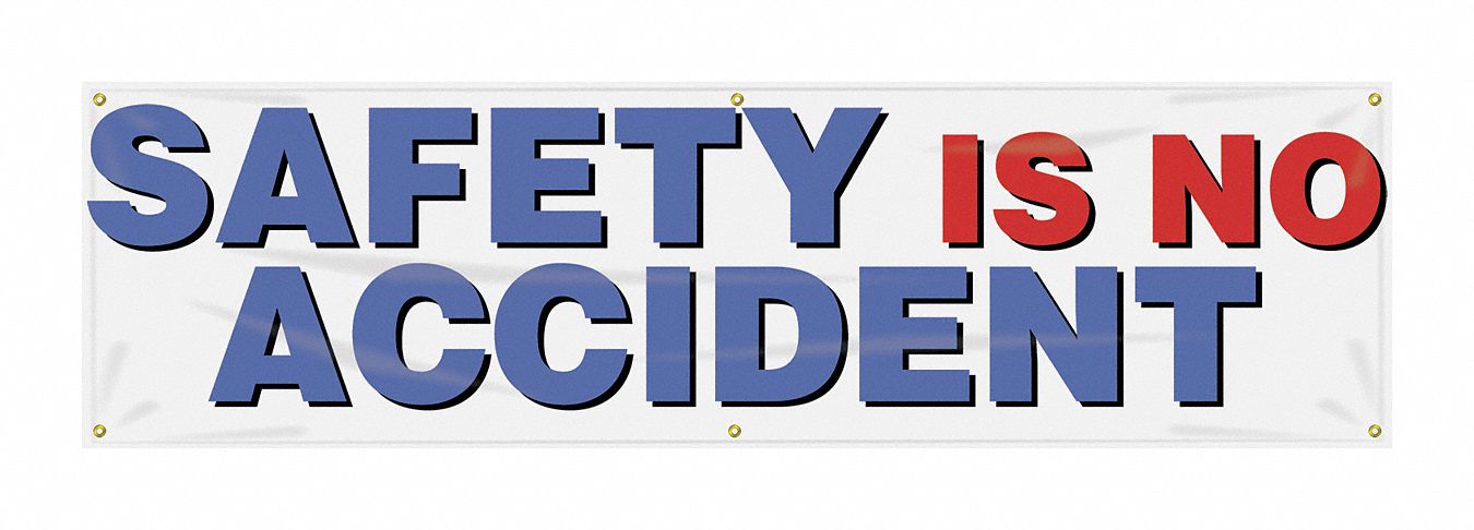 Safety Banner 28in x 96in Poly Sheeting