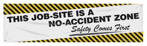 Safety Banner 28in x 96in Poly Sheeting