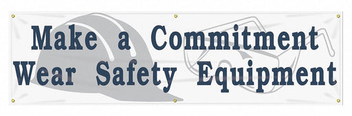 Safety Banner 28in x 96in Poly Sheeting