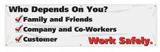Safety Banner 28in x 96in Poly Sheeting