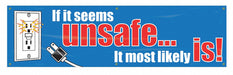 Safety Banner 28in x 96in Poly Sheeting