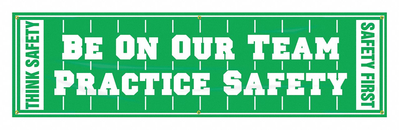 Safety Banner 28in x 96in Poly Sheeting