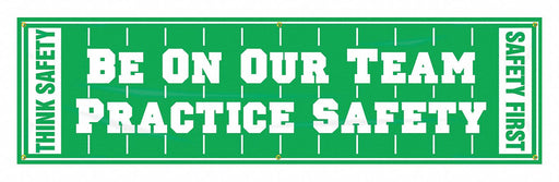 Safety Banner 28in x 96in Poly Sheeting