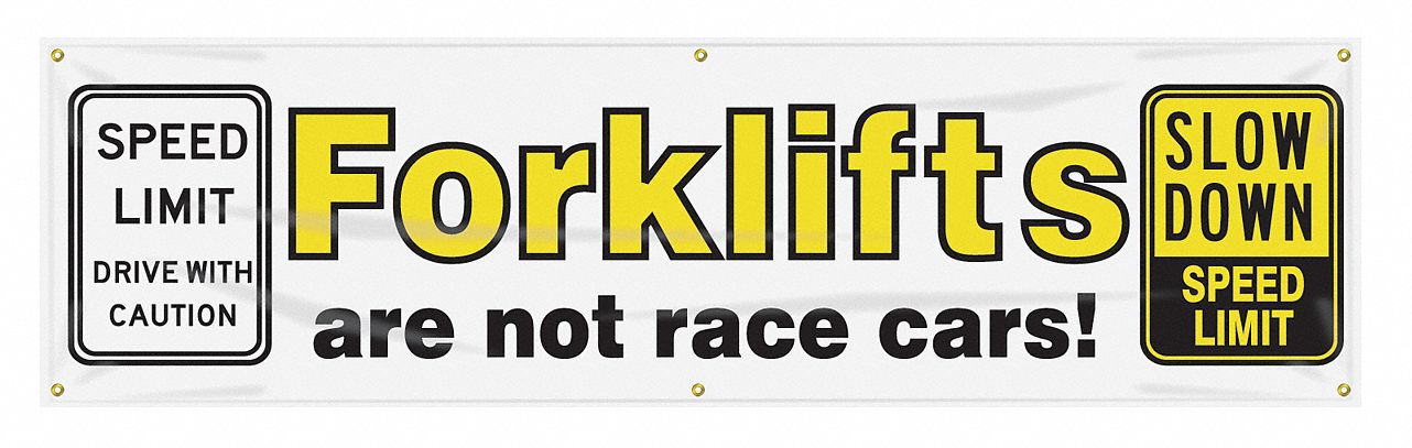 Safety Banner 28in x 96in Poly Sheeting