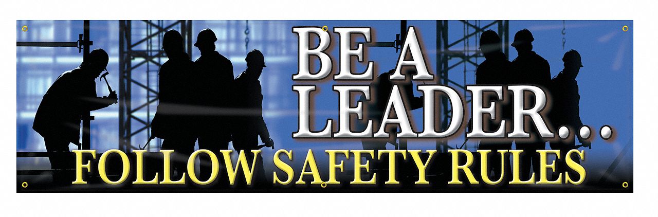 Safety Banner 28in x 96in Poly Sheeting
