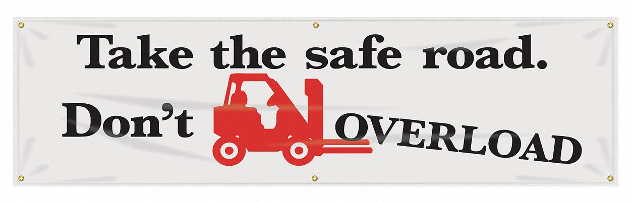 Safety Banner 28in x 96in Poly Sheeting