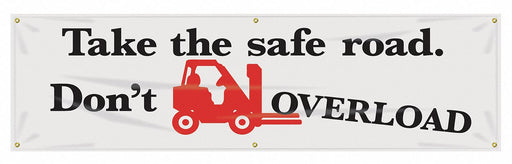 Safety Banner 28in x 96in Poly Sheeting