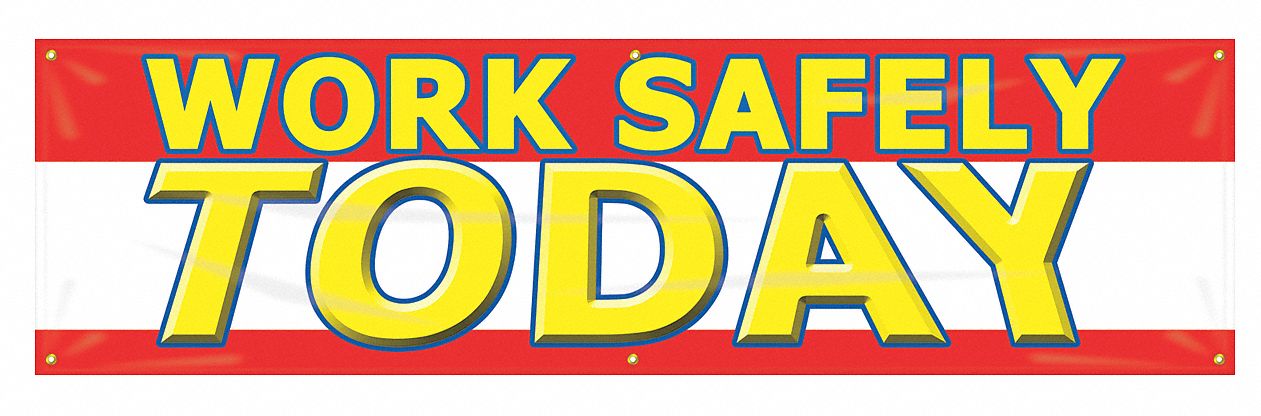 Safety Banner 28in x 96in Poly Sheeting
