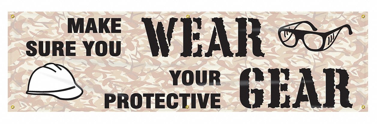 Safety Banner 28in x 96in Poly Sheeting