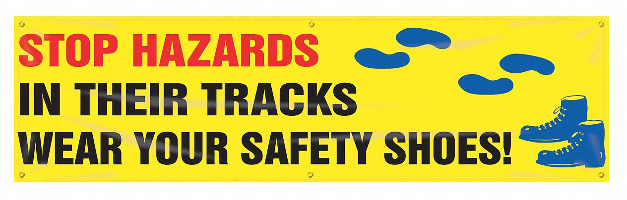 Safety Banner 28in x 96in Poly Sheeting