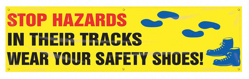 Safety Banner 28in x 96in Poly Sheeting