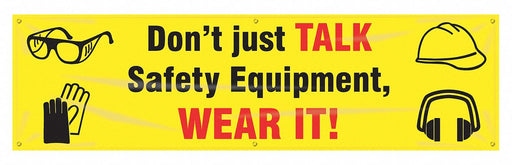 Safety Banner 28in x 96in Poly Sheeting