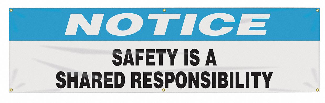 Safety Banner 28in x 96in Poly Sheeting