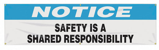 Safety Banner 28in x 96in Poly Sheeting