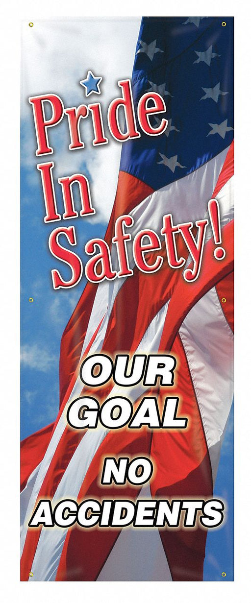 Safety Banner 74in x 28in Poly Sheeting