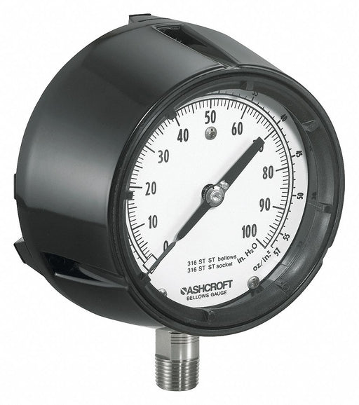 K4543 Pressure Gauge Low 4-1/2 in 1/2 in NPT