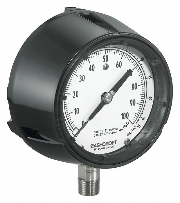 K4542 Pressure Gauge Low 4-1/2 in 1/4 in NPT