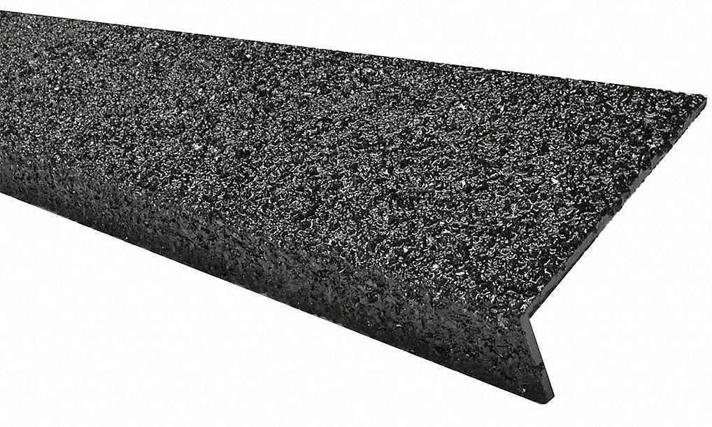 FRP Stair Nosing Black 48in W Fiberglass