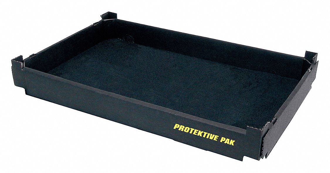 ESD Tray 25 in L Cardboard Black