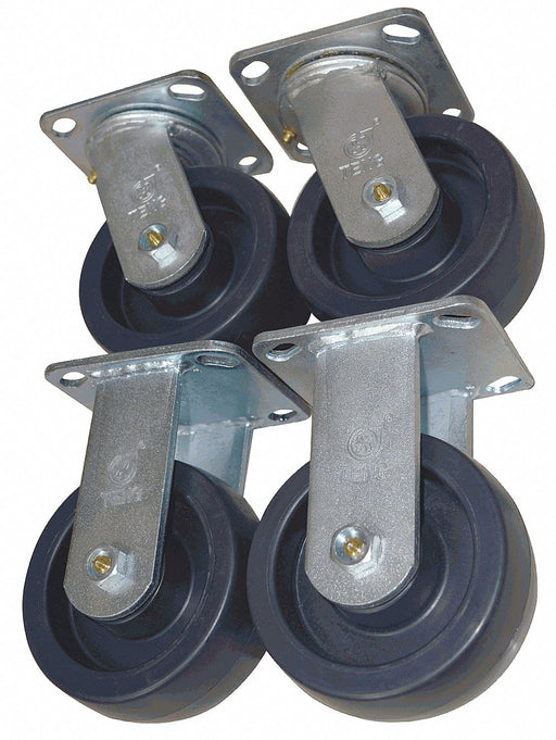 Plate Caster Rigid Swivel 5 5/8 H