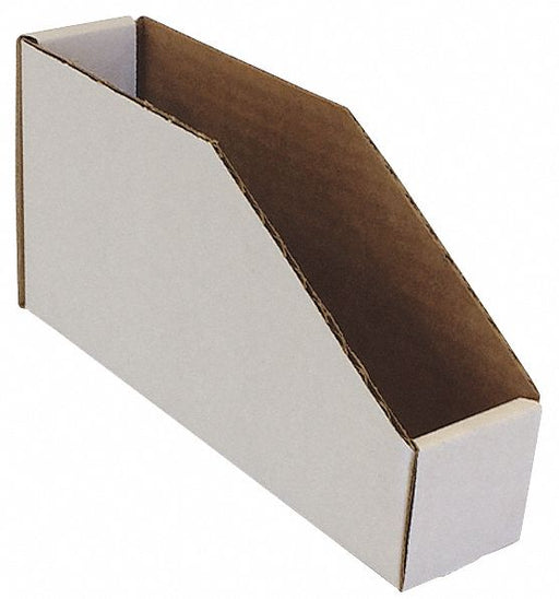 Corr Shelf Bin White Cardboard 4 1/2 in