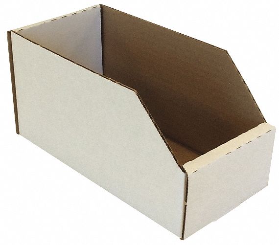 CorrugatedShelfBin 9inL 4inW Cardboard