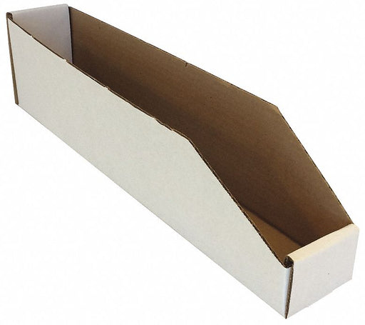 CorrugatedShelfBin 18inL 3inW Cardboard