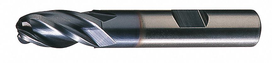 Ball End Mill Single End 3/4 HSS