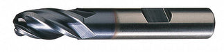 Ball End Mill Single End 1/4 HSS