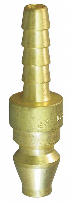 Coupler Plug Hose Barb 1/4 Brass