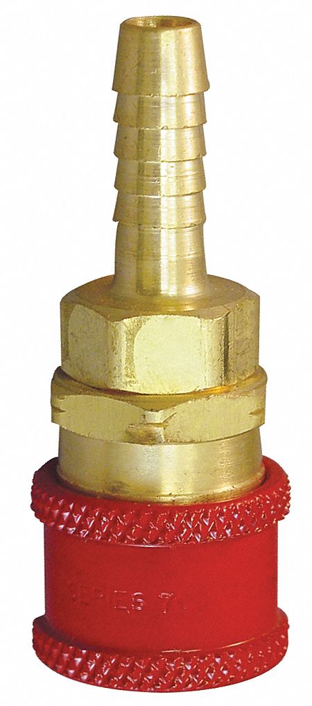 Coupler Body Hose Barb 1/4 Brass