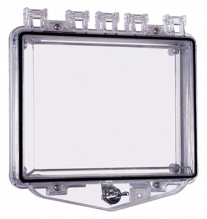 Enclosure Open Clear Flush Thumb Lock
