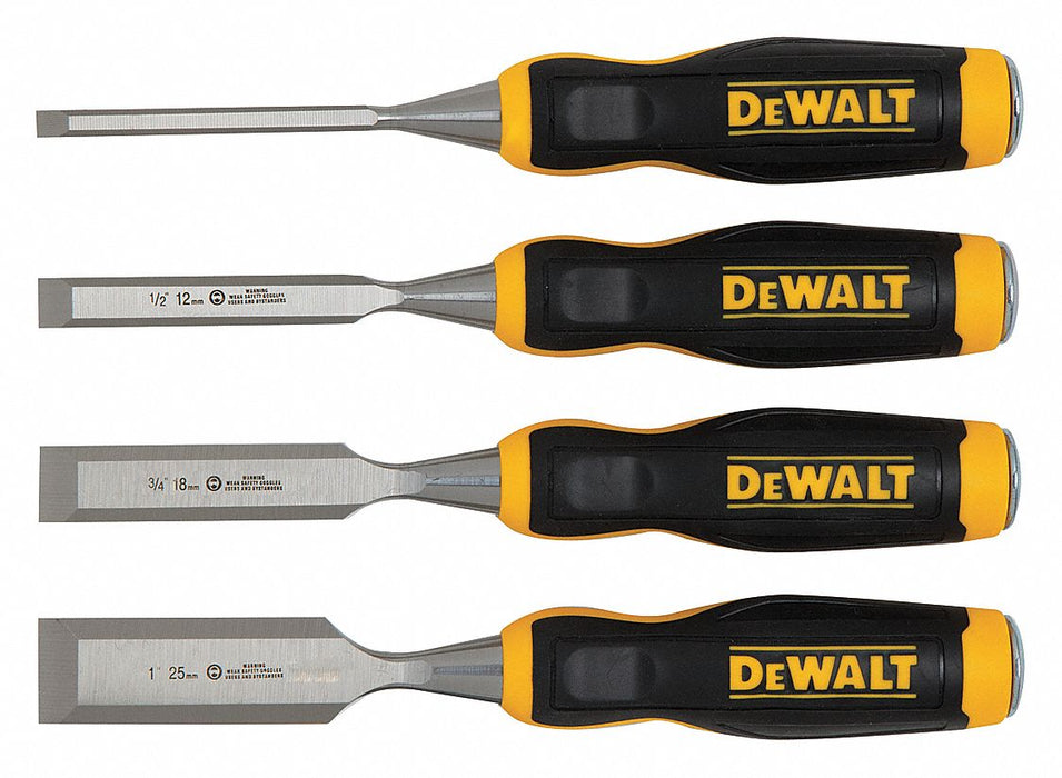 Chisel Set 4 Pieces 1 3/4 1/2 1/4 In.