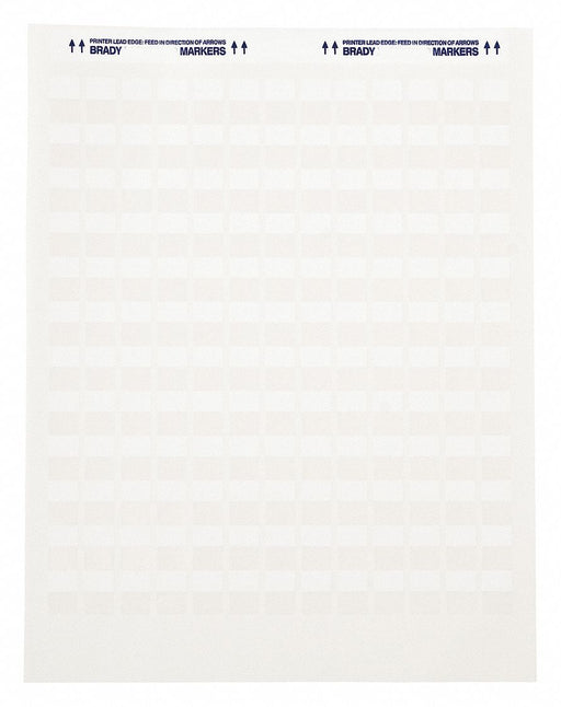 Precut Label Sheet White Vinyl PK40