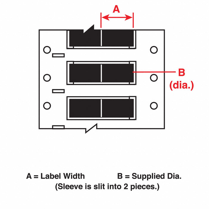 Sleeve Label Black Polyolefin 1 in W