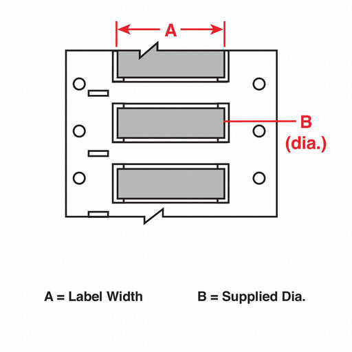 Sleeve Label Gray Polyolefin 1/4 in W