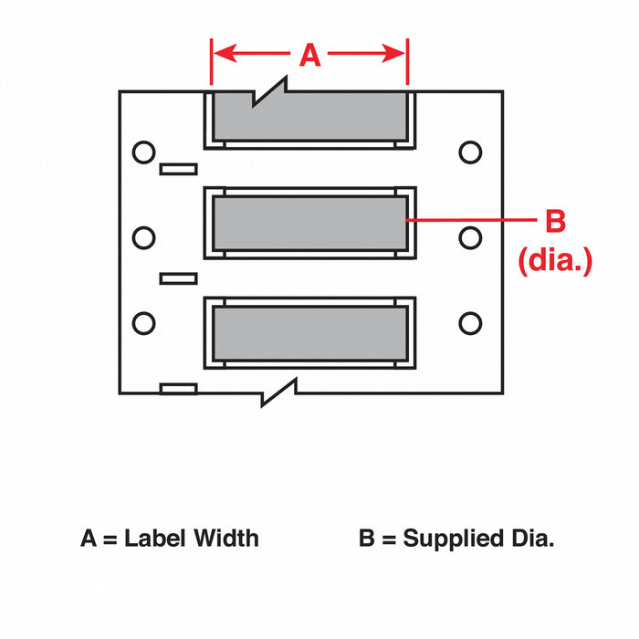 Sleeve Label Gray Polyolefin 1/4 in W