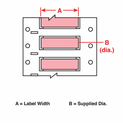 Sleeve Label Pink Polyolefin 3/4 in W