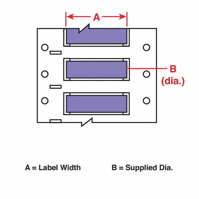 SleeveLabel Violet Polyolefin 1/4inW