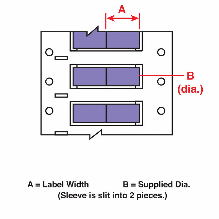 SleeveLabel Violet Polyolefin 3/8inW